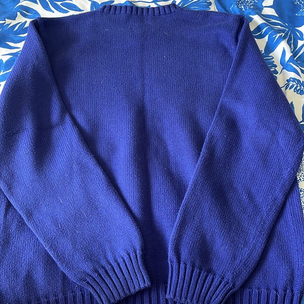 Men’s Polo Ralph Lauren Royal Blue Crewneck Sweater, 100% cotton, XL - Picture 5 of 5